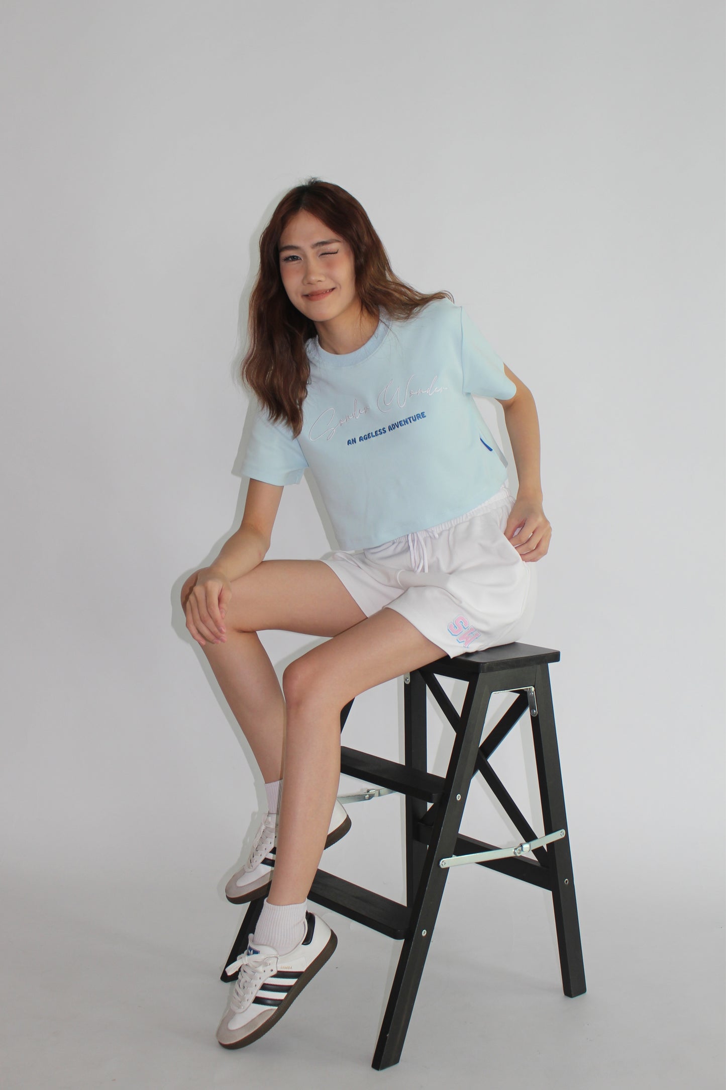 SW Signature Light Blue Crop Top
